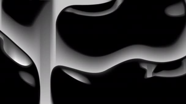 Dynamic liquid animation in monochrome colour with pixel sorting effect — Stock Video