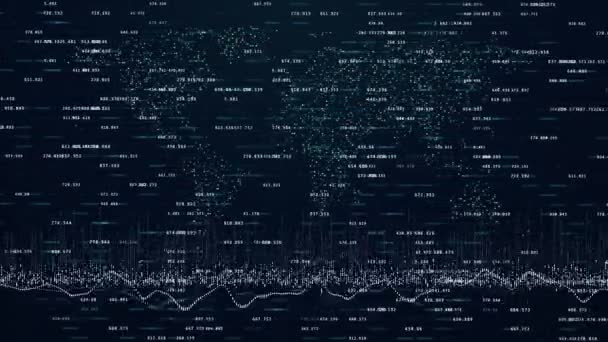 Fundo abstrato com animação de gráficos de números. — Vídeo de Stock