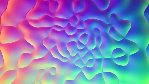 Gradiente abstracto en fondo de color holográfico para papel pintado animado. — Vídeos de Stock