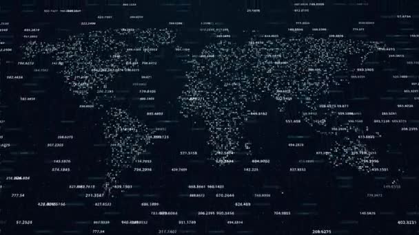 Finanční údaje a diagramy s mapou Země na pozadí — Stock video