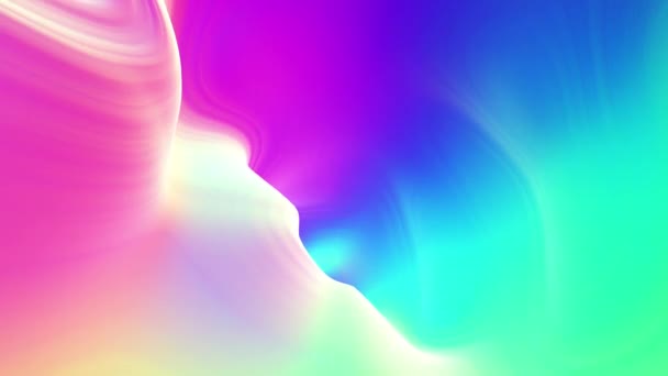Live wallpaper animation in holographic colours, 4K seamless abstract background — Stok video