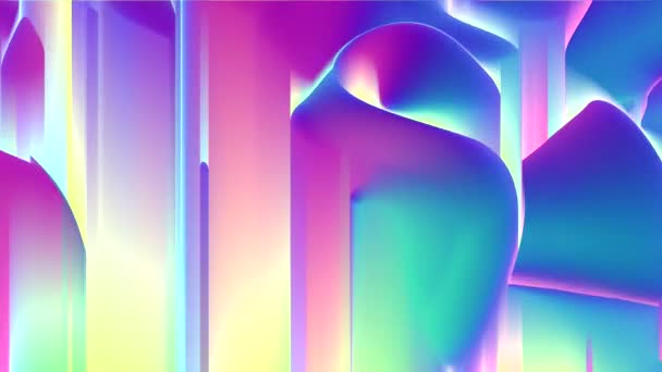 Live Wallpaper Animation Holographic Colours Seamless Abstract Background — Vídeo de stock