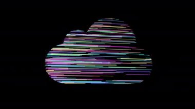 global technology, cloud computing IT symbol animation