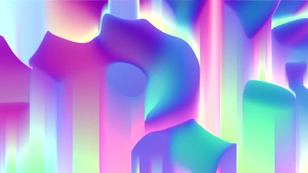 Dinamikus háttér holografikus színekben, animált élő tapéta — Stock videók