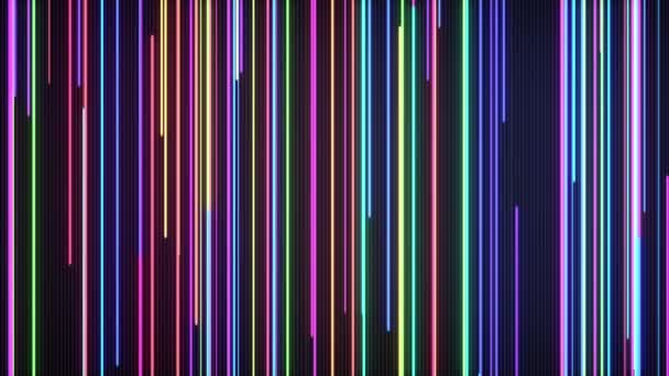 Abstrakcyjne Kolorowe Tło Świecącymi Liniami Animowana Tapeta Żywo — Wideo stockowe