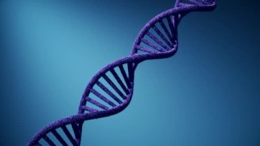 Işık arkaplanı üzerinde DNA döndürme animasyonu, basit bilimsel arkaplan animasyonu