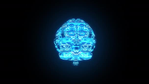 Renderização Cérebro Humano Com Superfície Colorida Brilho Dinâmico — Vídeo de Stock