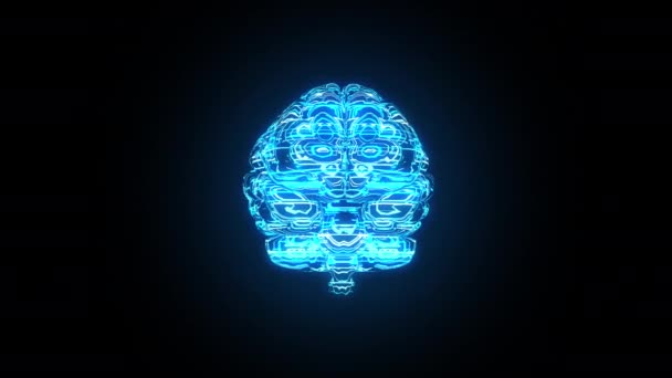 Render Human Brain Dynamic Glow Colourful Surface — Vídeo de Stock