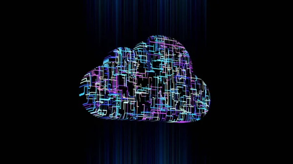 Meta Cloud Ilustración Símbolo Tecnología Nube Mundo Digital Moderno Con — Foto de Stock