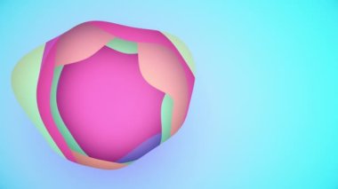 Canlandırılmış canlı duvar kağıdı, soyut animasyon holografik renklerde çoklu katmanlar, 2D soyut arkaplan
