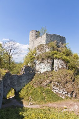 Polonya Gotik kayalık kaleler.