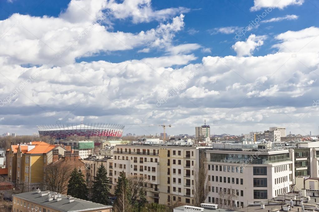 Sights of Poland. National Stadium in Warsaw.