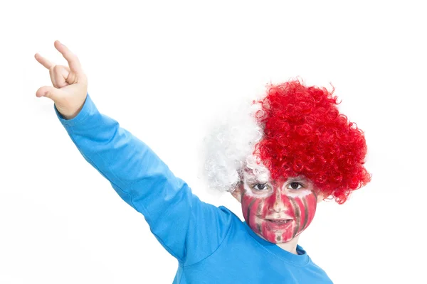 Niño con la cara pintada — Foto de Stock