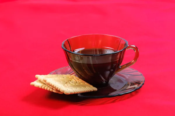 Cup of tea with biscuits — Stock Photo, Image