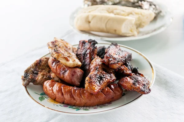 Dish with grilled meat — Stock Photo, Image