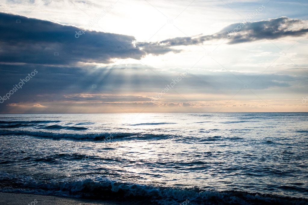 sunset over the sea