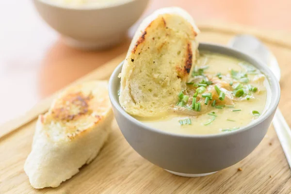 Onion Soup French Baguette Croutons — 스톡 사진