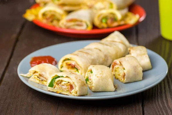 Tortilla Eggs Bacon — Stock Photo, Image