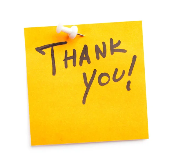 Sticker with text Thank you on it — Stock Photo, Image