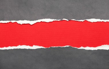 Torn paper with red space for the note clipart