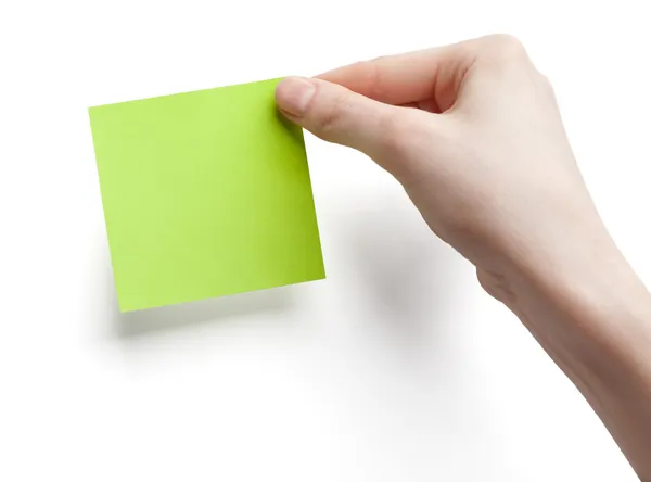 Groene post-it note — Stockfoto