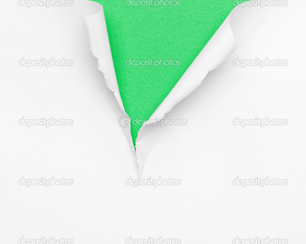 Cracked green paper background