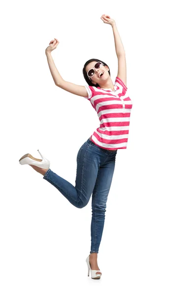 Smiling dancing teenager — Stock Photo, Image