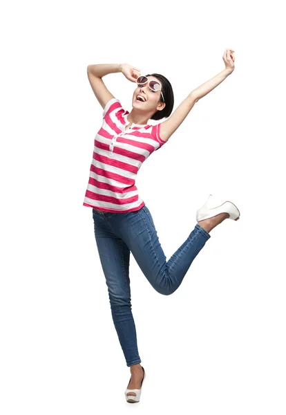 Smiley dancing teenager — Stock Photo, Image