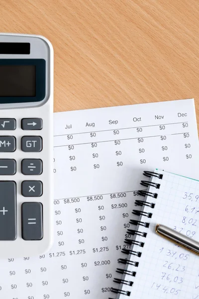 Close up view of business stationery lying on the table — Stock Photo, Image