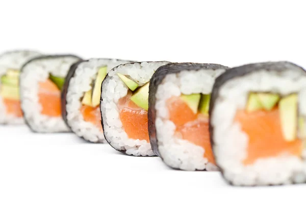 Reihe köstlicher Maki-Rollen — Stockfoto