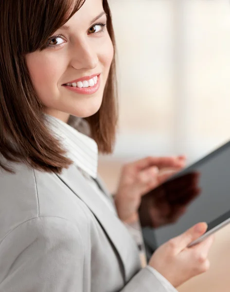 Executive with tablet at the office — Stock Photo, Image