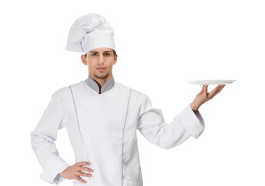 Beyaz bir levha teslim cook