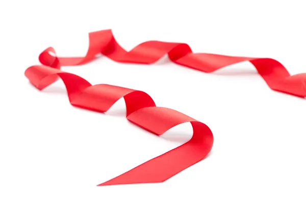 Spiral red ribbon — Stock Photo, Image