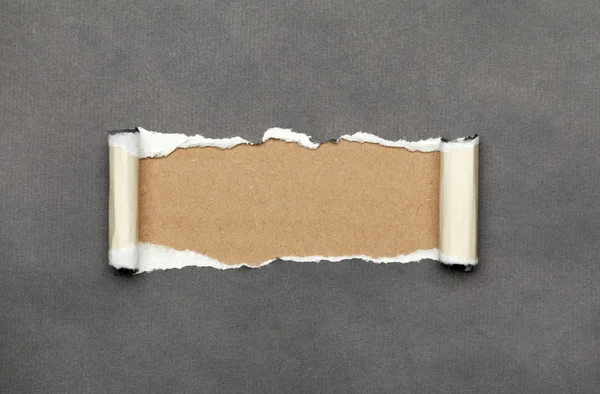 Yırtık kıvrılmış kağıt mesaj alanı — Stok fotoğraf