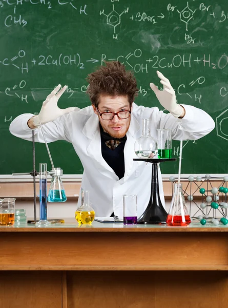 Crazy professor — Stockfoto