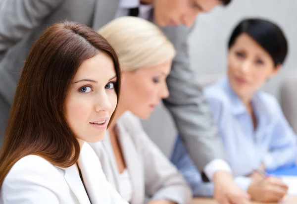 Business at the meeting — Stock Photo, Image