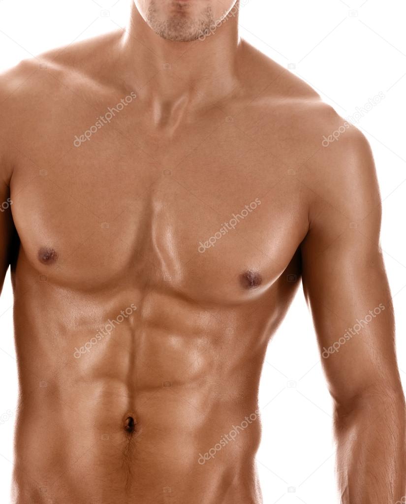 Sexy body of nude muscular guy