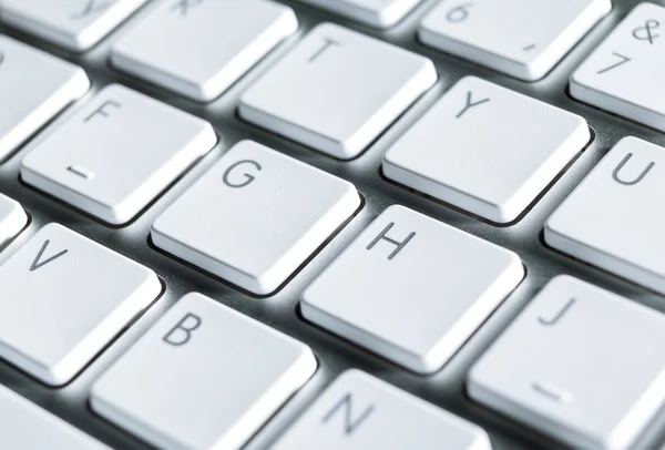 Vista de cerca del teclado de un portátil —  Fotos de Stock
