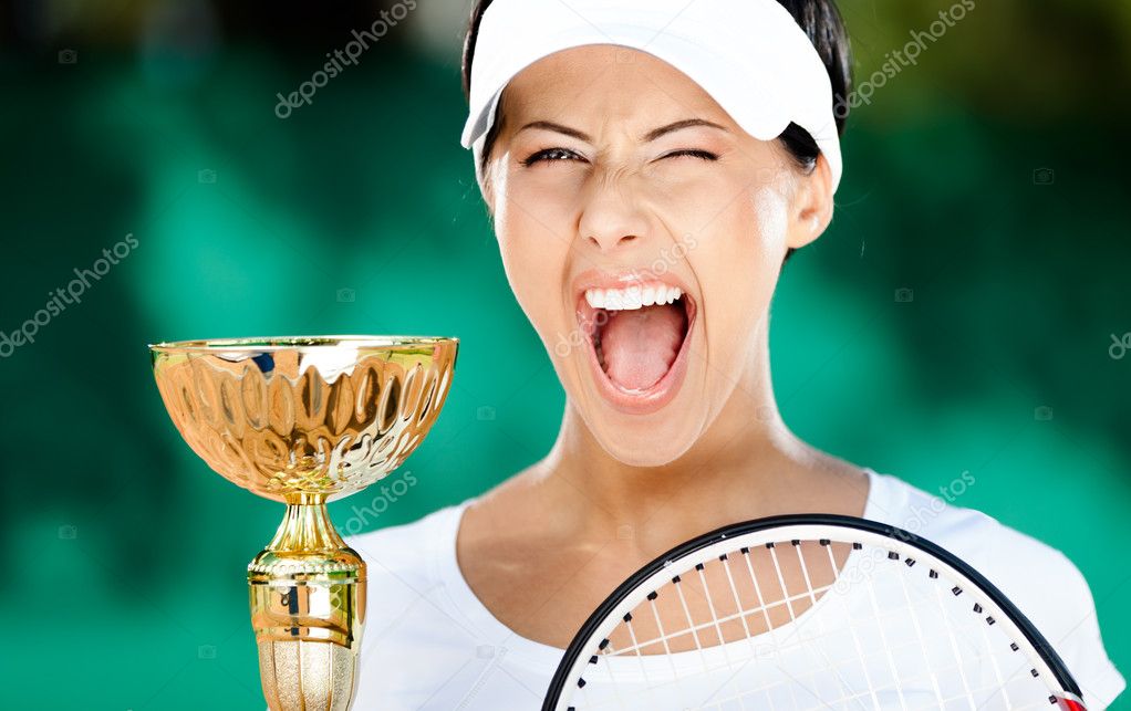 Tennis player won the match