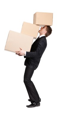 Yöneticisi saklama kapları yığını