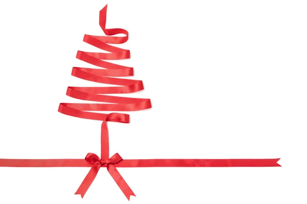 Das spiralförmige Band sieht aus wie ein Weihnachtsbaum — Stockfoto