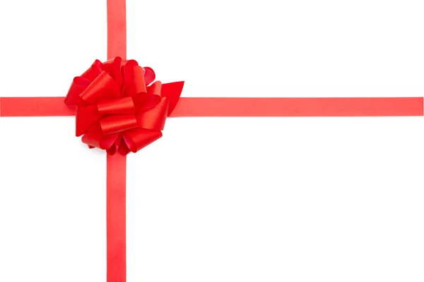 Red present ribbon bow — Stock Photo, Image