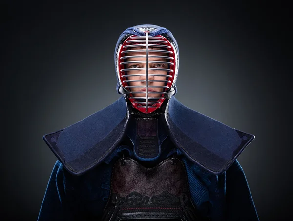 Porträt eines Kendo-Kämpfers — Stockfoto