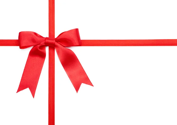 Red gift ribbon bow Stock Image