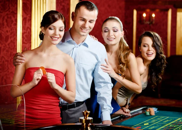 Group of playing roulette Royalty Free Stock Images