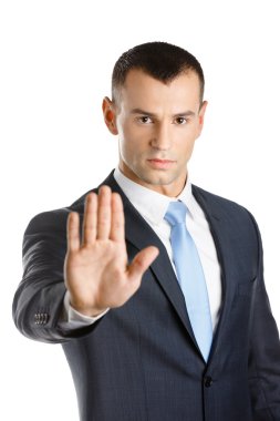İşadamı dur hareketi gösterdi