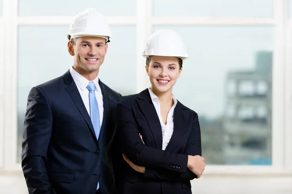 Portrait of two engineers — Stock Photo, Image