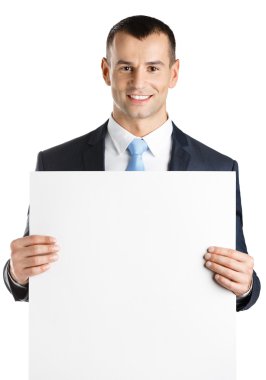 Manager hands white paper copy space