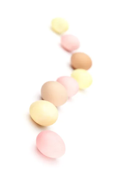Rainbow of many-colored eggs — Stock Photo, Image
