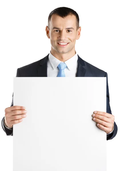 Menedżer ręce biały papier kopia miejsce — Zdjęcie stockowe